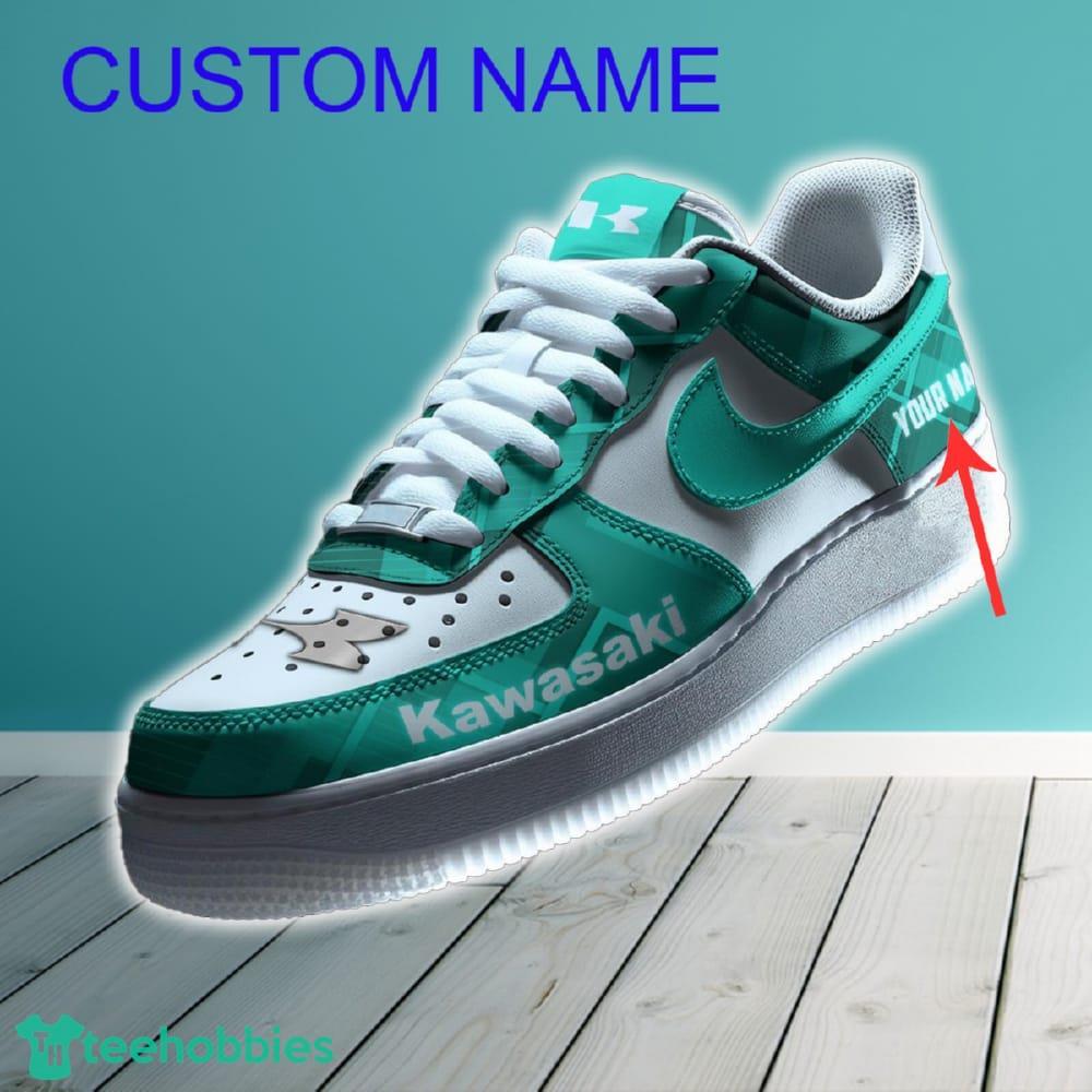 Kawasaki Car Air Force 1 Shoes Green Color For Men Women Custom Name Gift For Fans