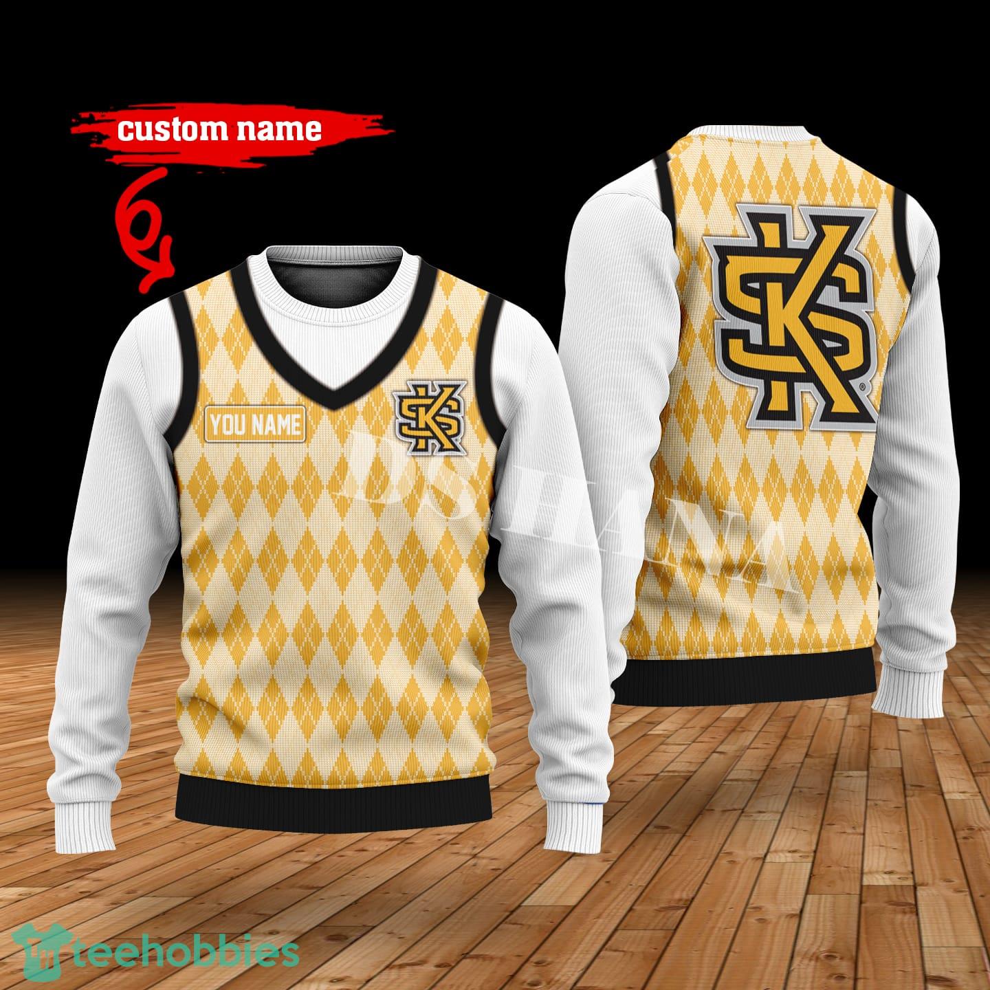 Kennesaw State Owls Custom Name New Style Sweater Ghile Style 3D Print Christmas Sweater