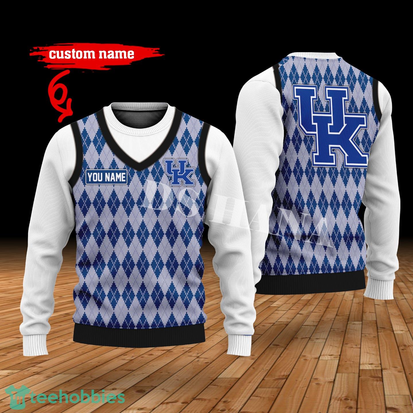 Kentucky Wildcats Custom Name New Style Sweater Ghile Style 3D Print Christmas Sweater