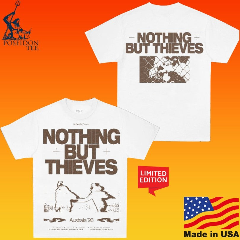 Nothing But Thieves Nbt Wire Australia Tour Natural T-shirt