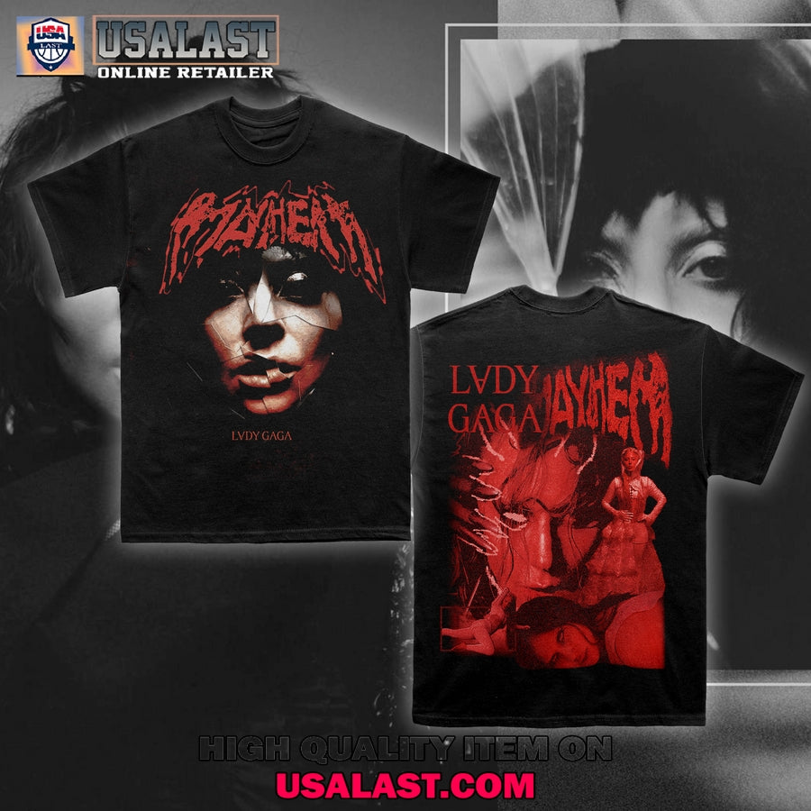 Lady Gaga Mayhem Album 3D Black T-Shirt