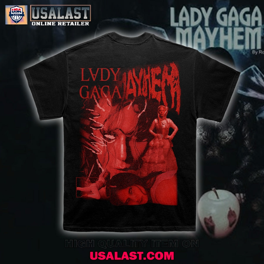 Lady Gaga Mayhem Album 3D Black T-Shirt