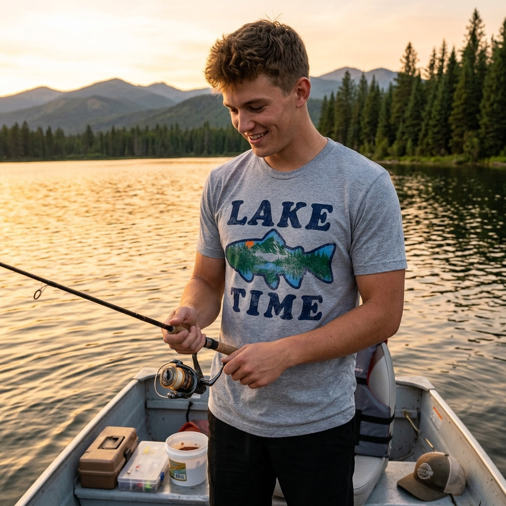 Lake Time Men's T Shirt