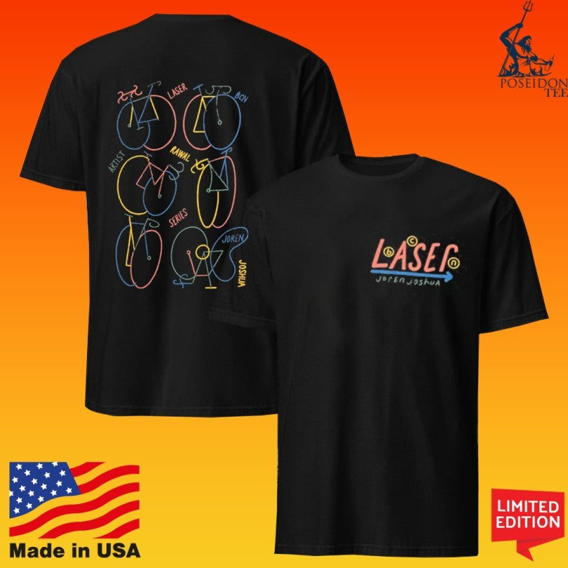 Laser By Joren Joshua Cycling Culture Faded T-shirt