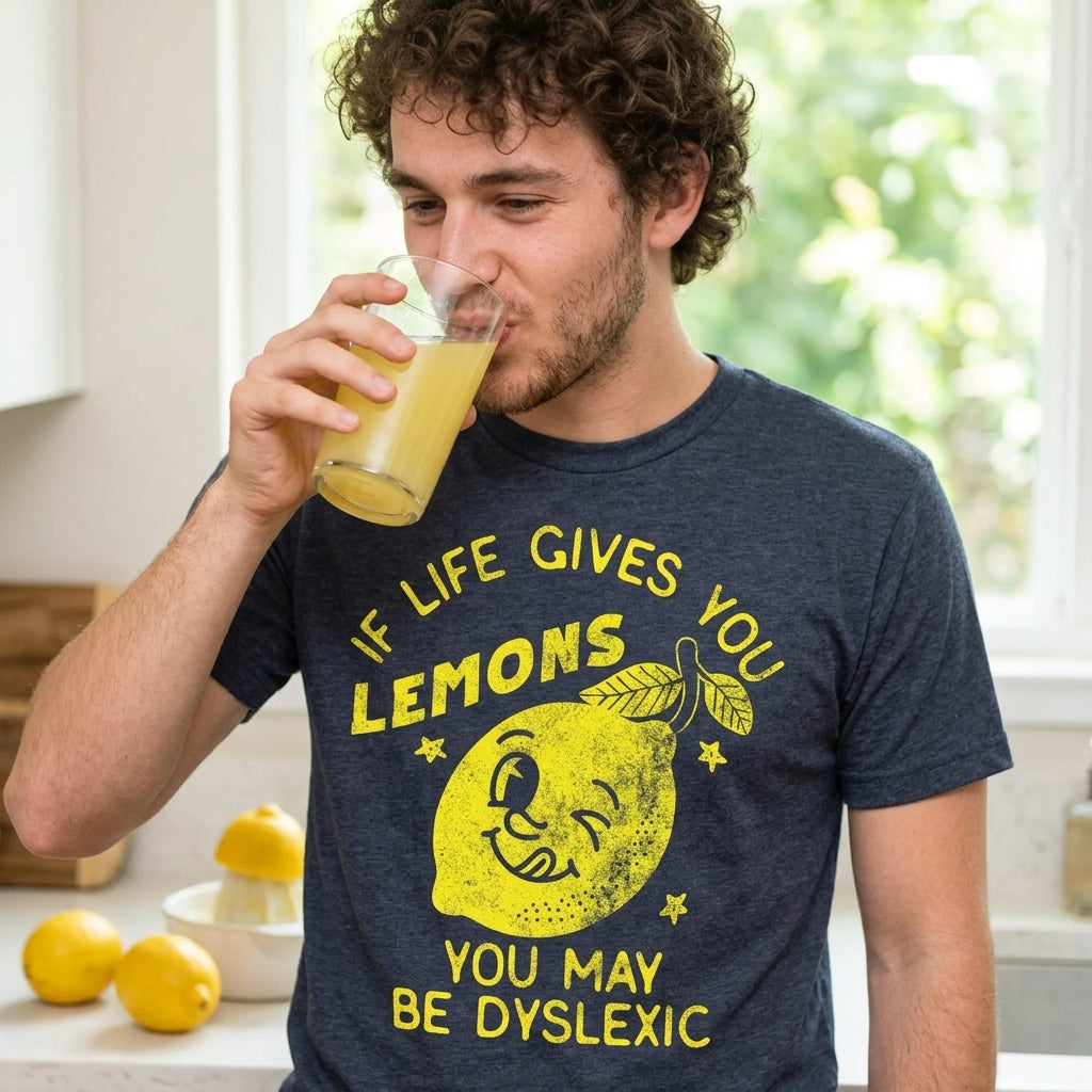 If Life Gives You Lemons You May Be Dyslexic Men's T Shirt