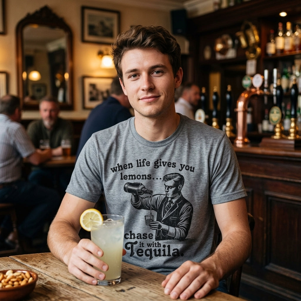 When Life Gives You Lemons Chase It With Tequila Men's T Shirt