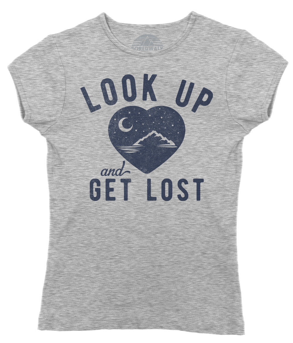 Women's Look Up and Get Lost T-Shirt - Astronomy Shirt