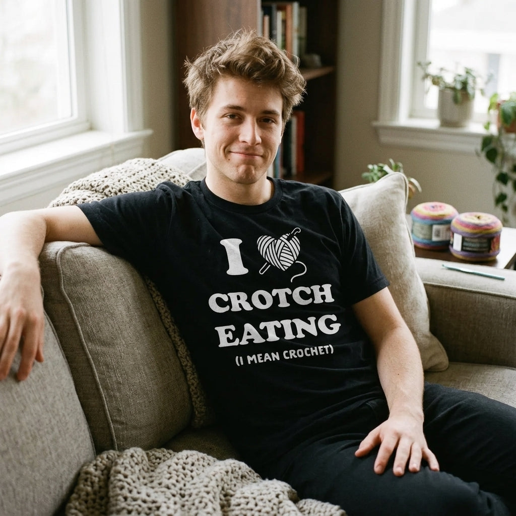 I Heart Crotch Eating I Mean Crochet Men's T Shirt