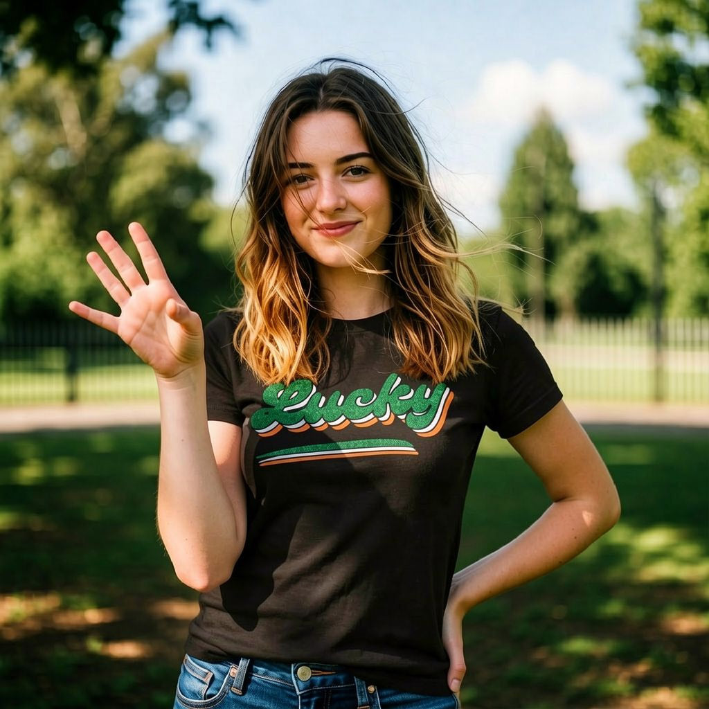 Lucky Glitter Women's T Shirt