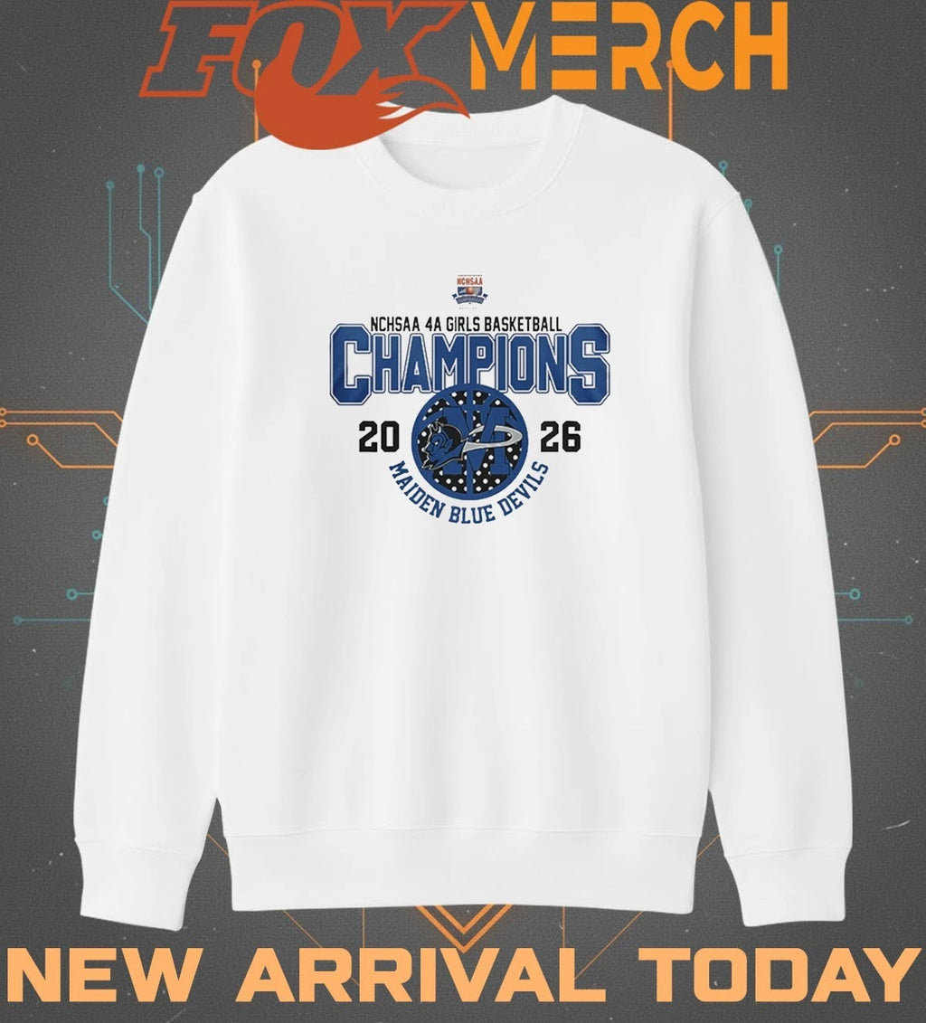 Maiden Blue Devils 2026 NCHSAA Women’s 4A Basketball Champions t-shirt