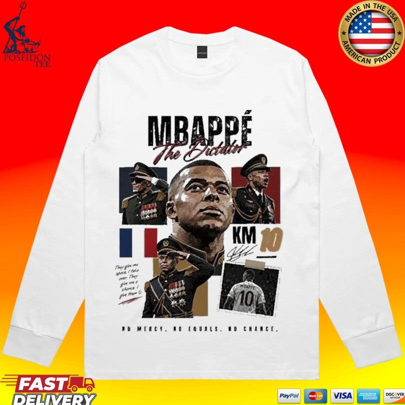 Mbappe The Dictator France Football Star Military Uniform T-shirt