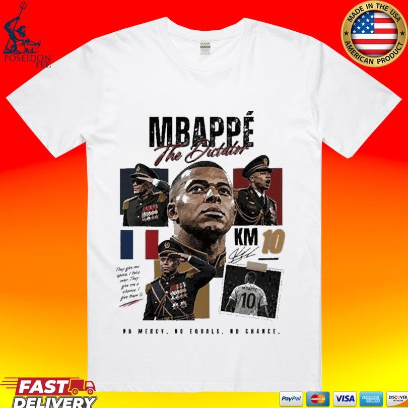 Mbappe The Dictator France Football Star Military Uniform T-shirt