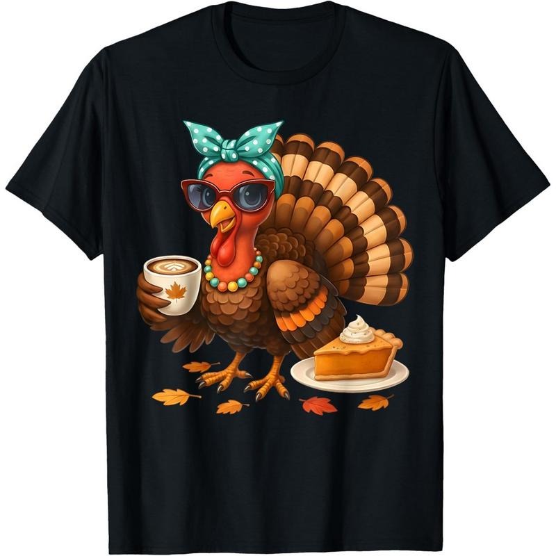 mens Pumpkin Spice Thanksgiving Turkey Top T-Shirt Hoodie, Sweatshirt | PodTeesHub.com
