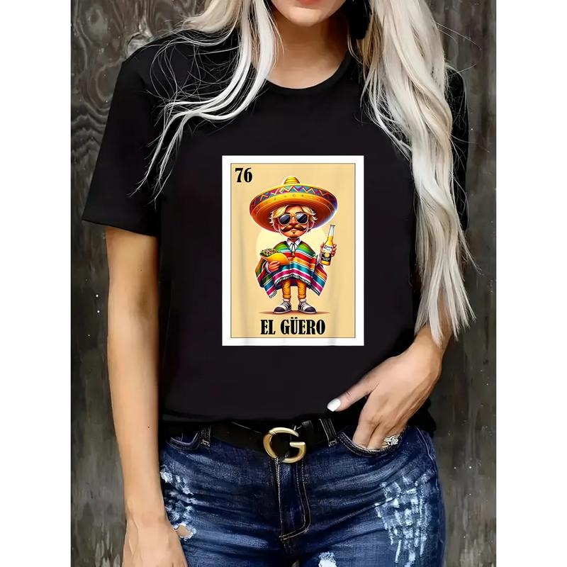 mexican loose fit cotton tee with sombrero beer cartoon print Hoodie, Sweatshirt | PodTeesHub.com