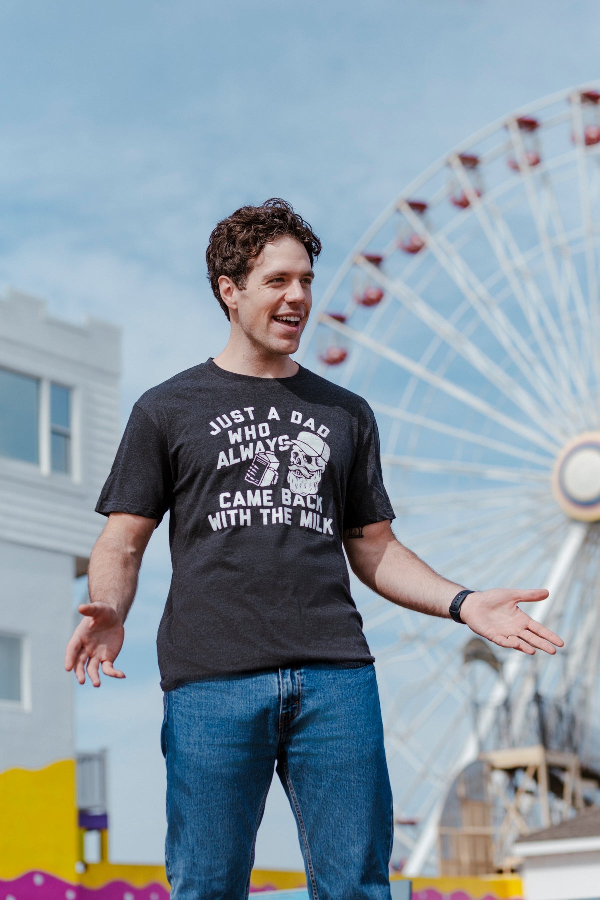 Just A Dad Who Always Came Back With The Milk Men's T Shirt