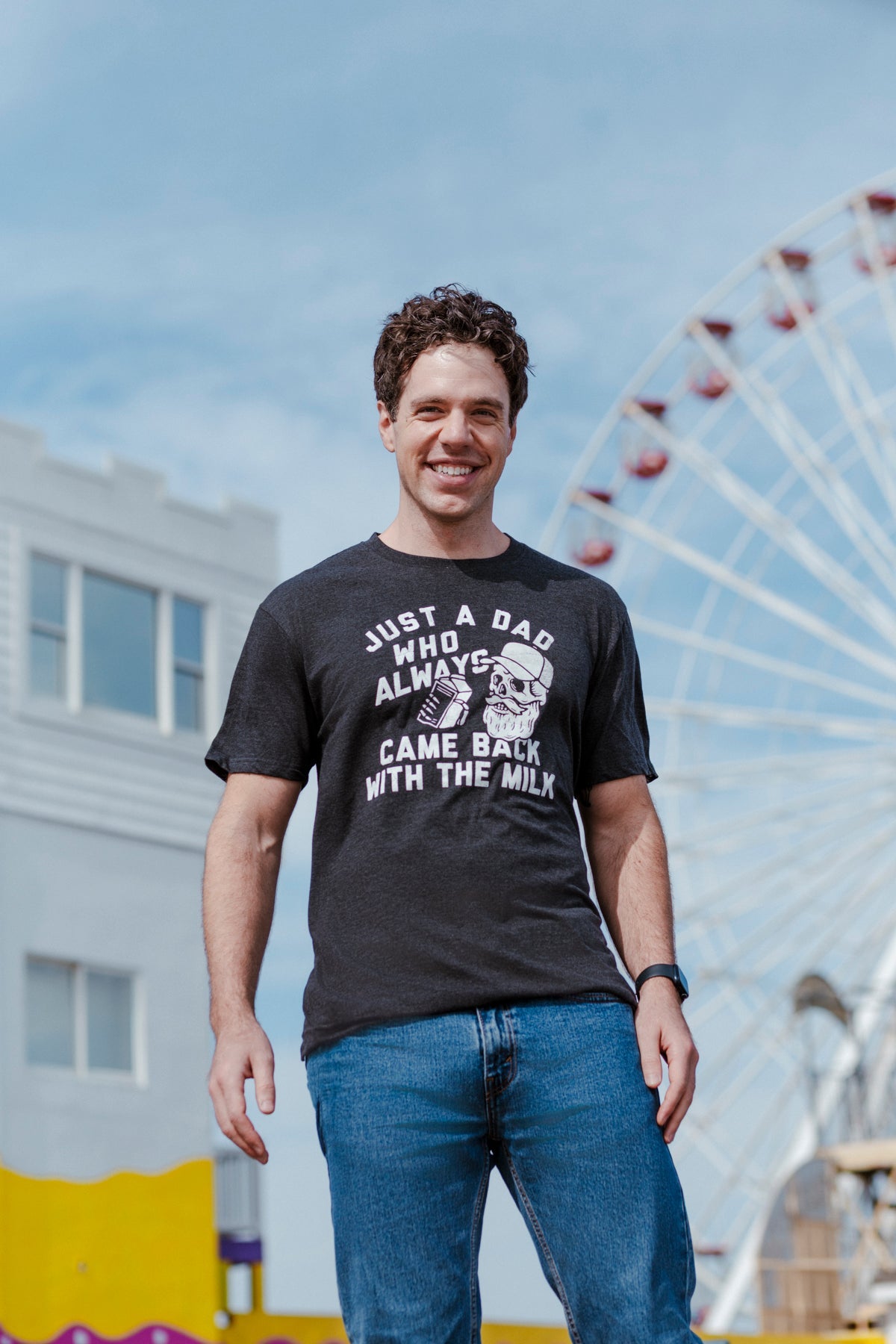 Just A Dad Who Always Came Back With The Milk Men's T Shirt