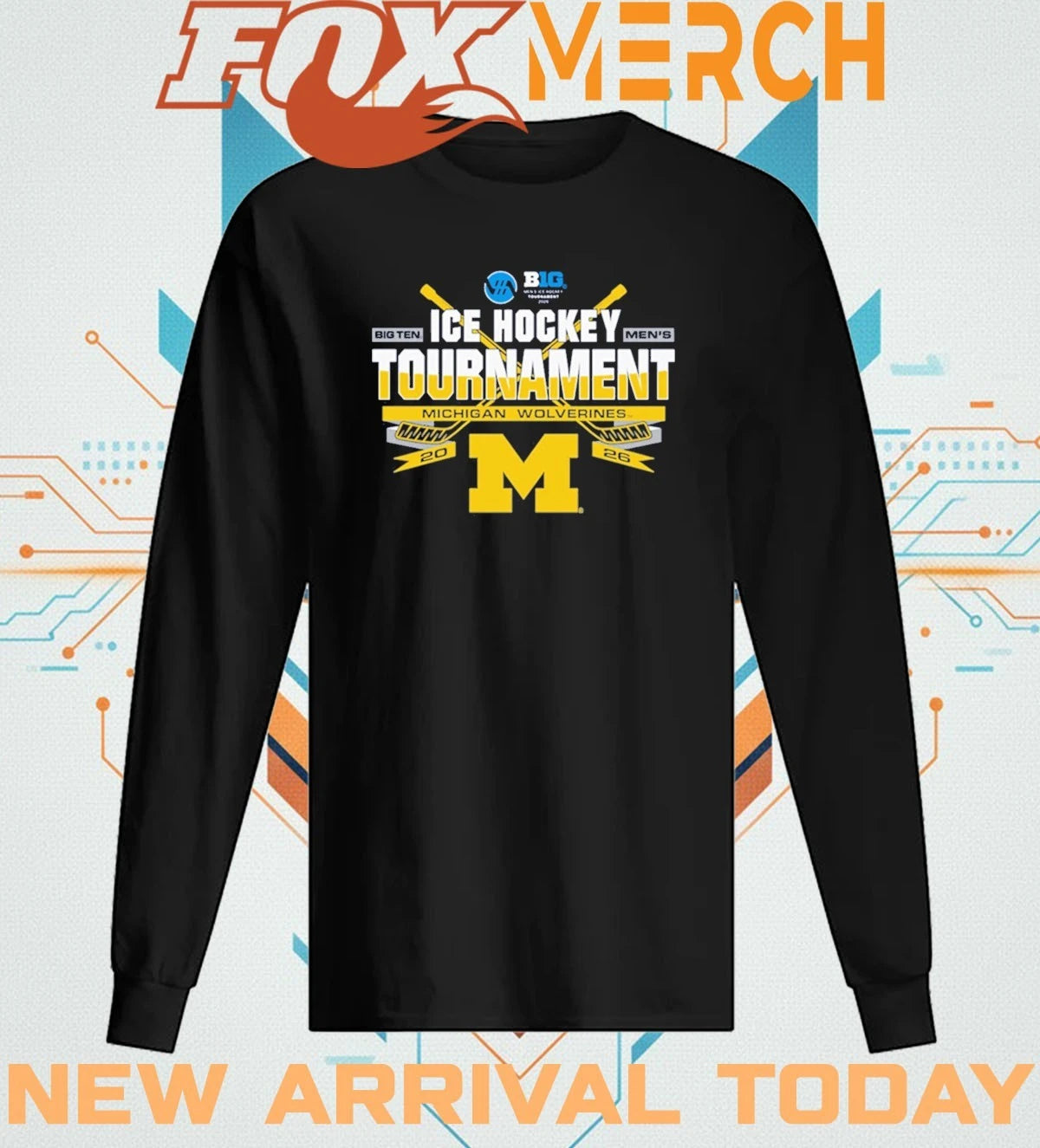 Michigan Wolverines 2026 Big Ten Hockey Championship Participant t-shirt