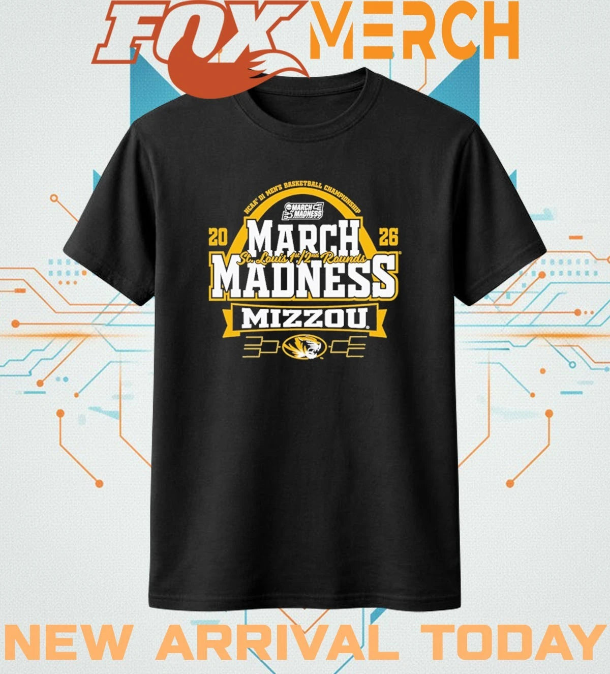 Missouri Tigers 2026 NCAA March Madness Bound St. Louis t-shirt