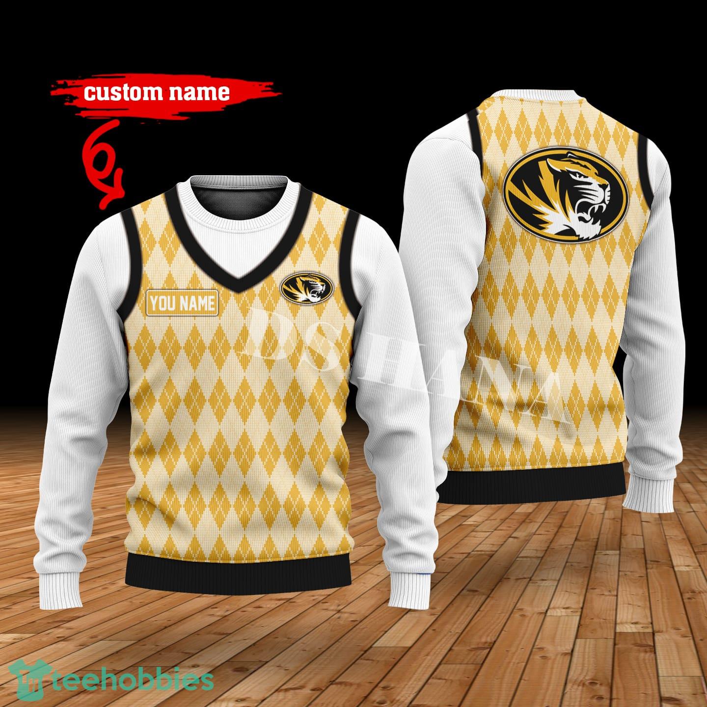 Missouri Tigers Custom Name New Style Sweater Ghile Style 3D Print Christmas Sweater