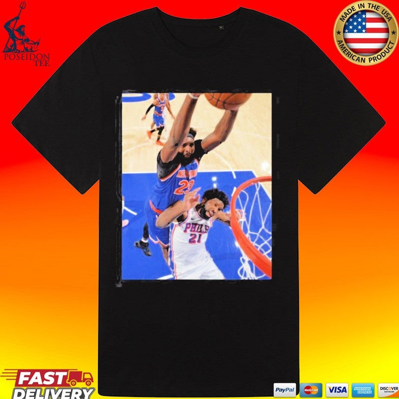 Mitchell Robinson Dunking On Joel Embiid T-shirt