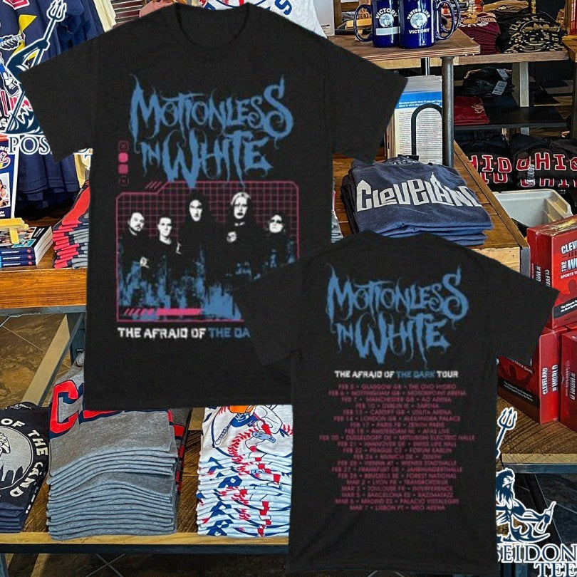 Motionless In White Afraid Of The Dark Tour 2026 T-shirt