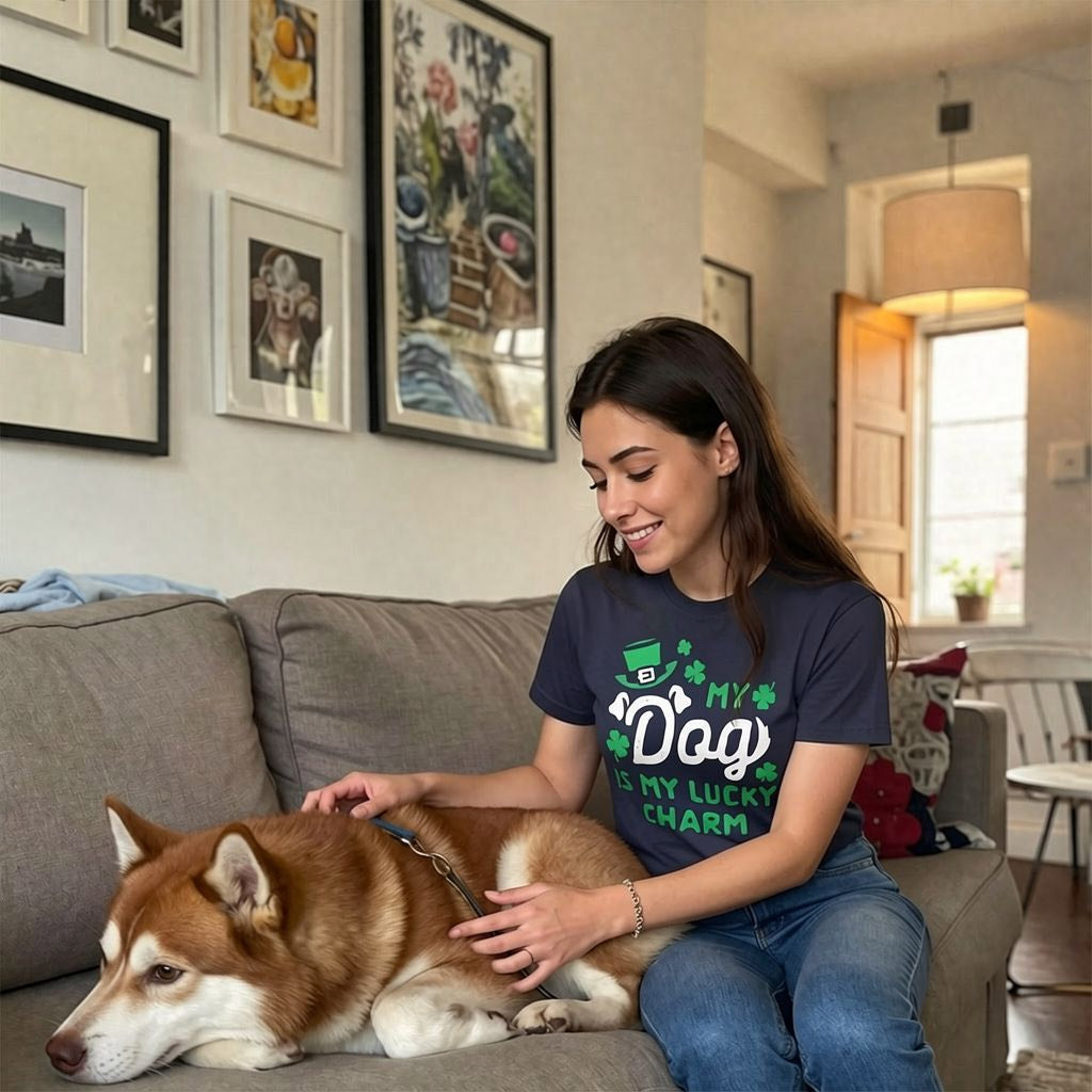 My Dog Is My Lucky Charm Women's T Shirt