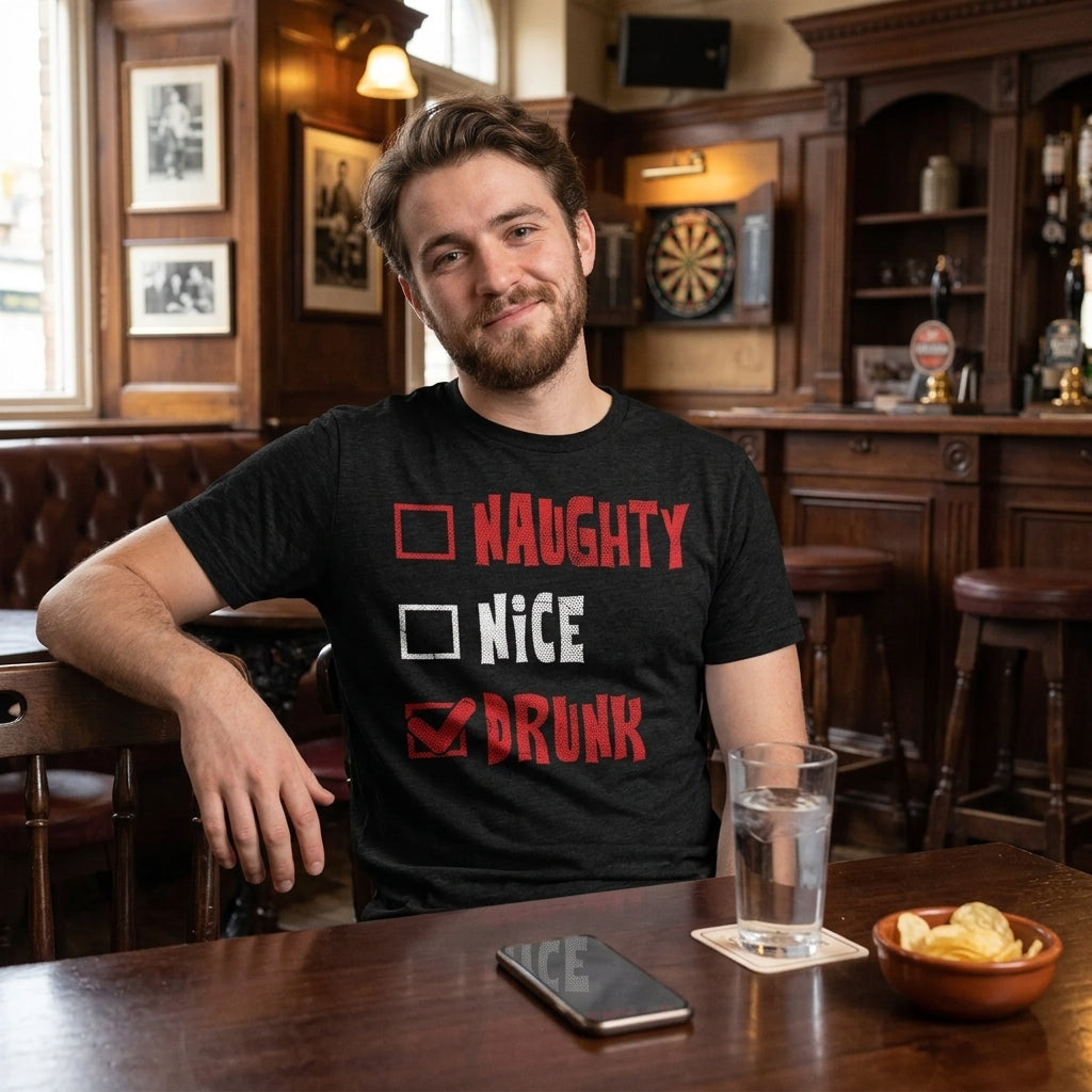 Naughty Nice Drunk Men's T Shirt