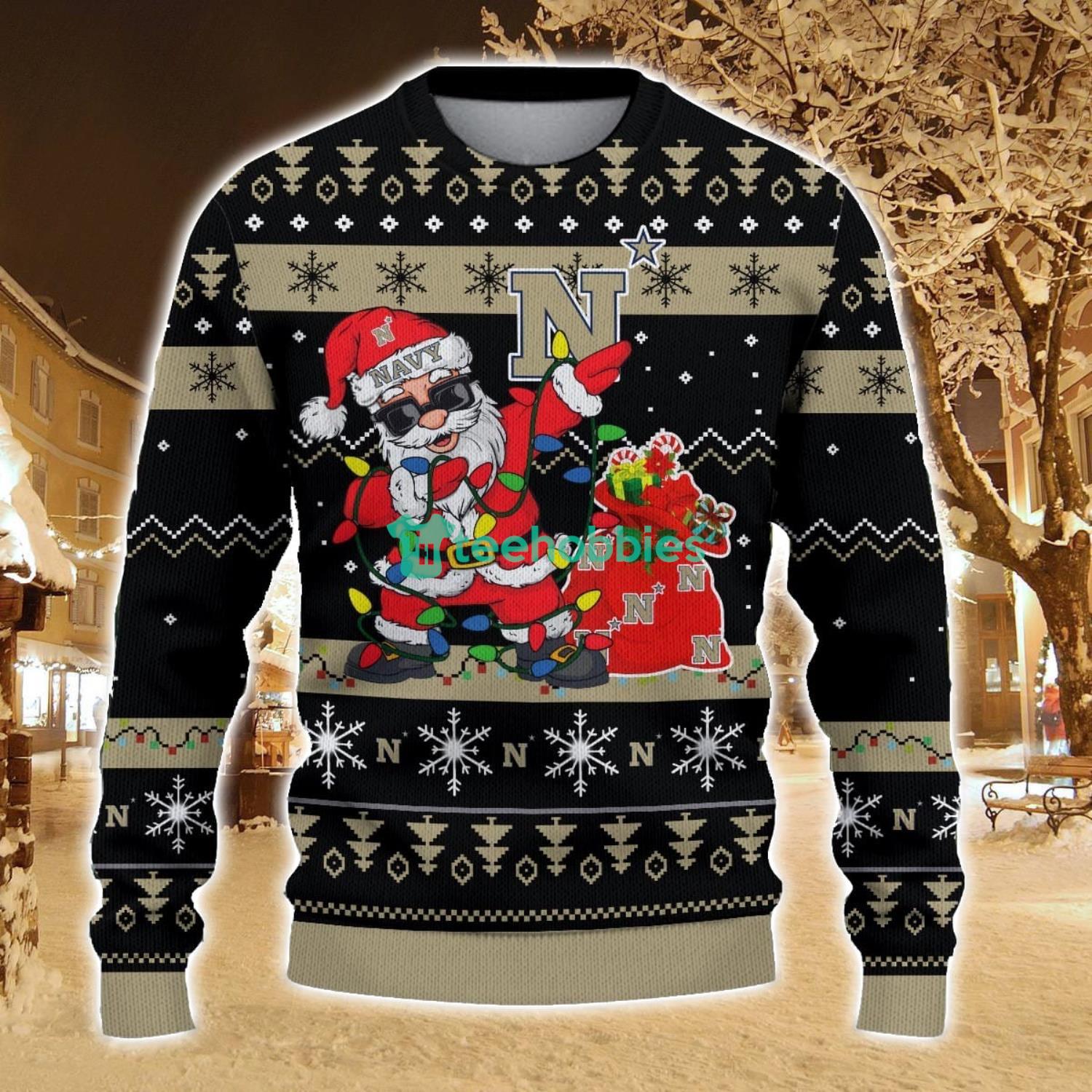 Navy Midshipmen Santa Claus Ugly Christmas Sweater All Printed Sweater For Fans Gift Ideas