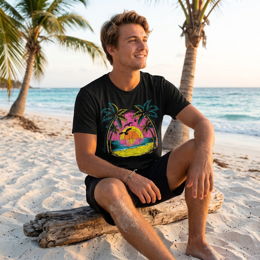 Neon Shore Men's T Shirt
