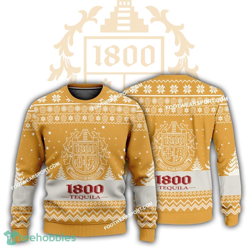 New Logo 1800 Tequila Wine Holiday Ugly Christmas Sweater For Men Women