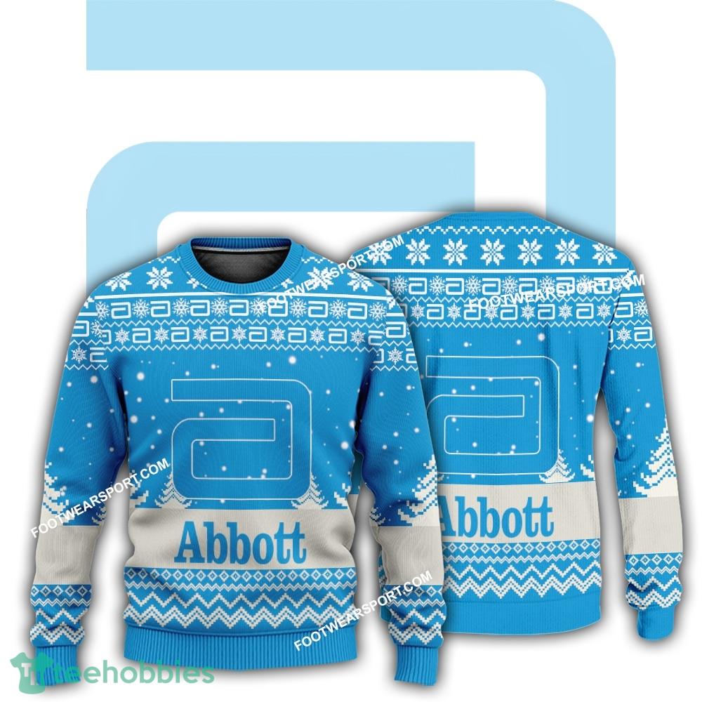 New Logo Abbott Trendy Knitted Christmas 3D Sweater Gift Holidays