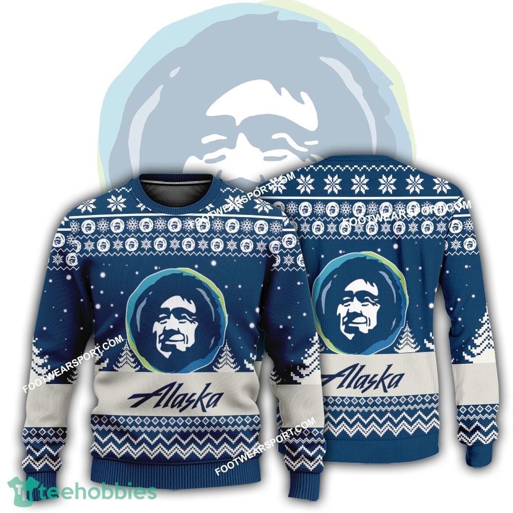 New Logo Alaska Airlines Seasonal Knitted Christmas 3D Sweater For Men Women