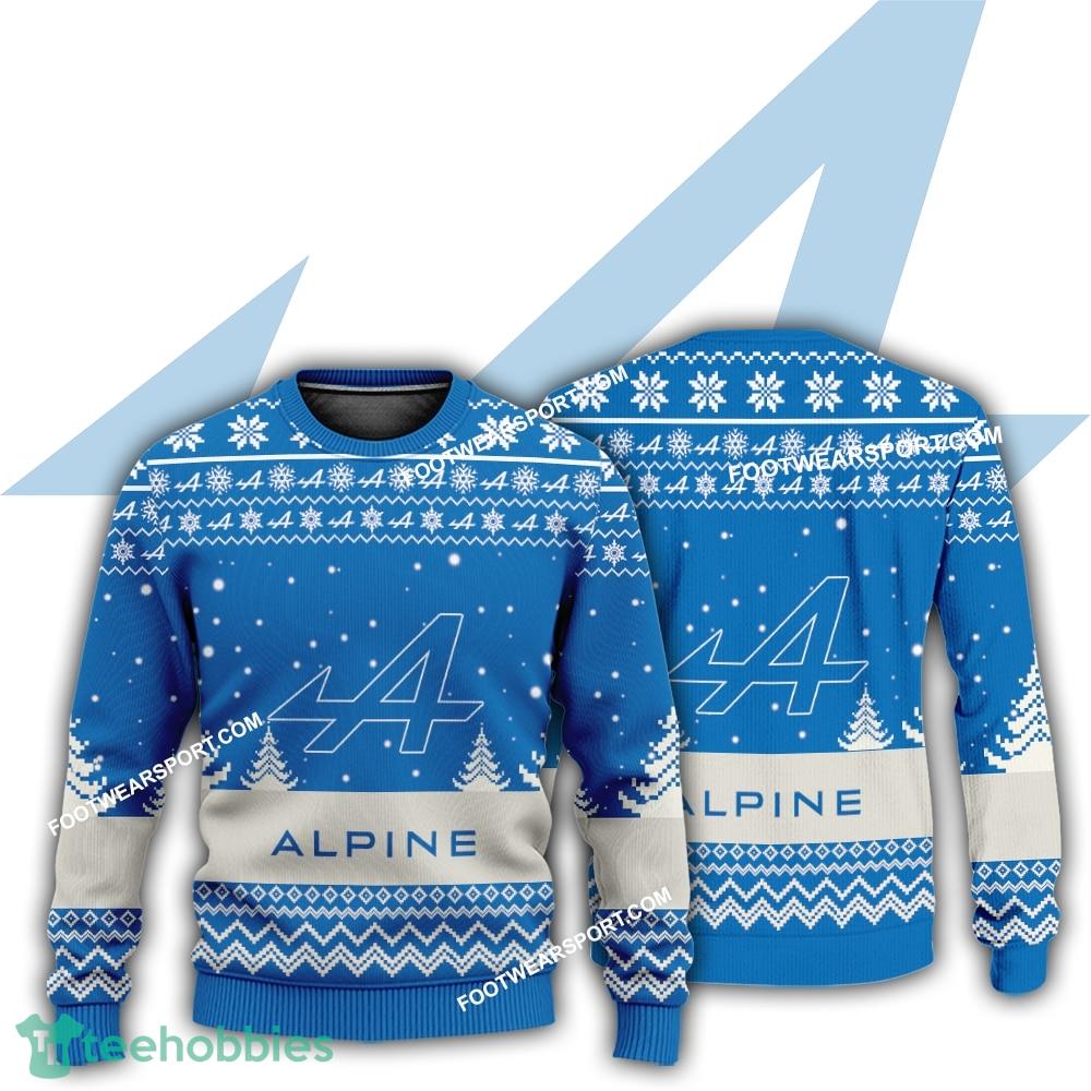 New Logo Alpine Car Racing Wardrobe Ugly Christmas Sweater AOP Gift For Adult