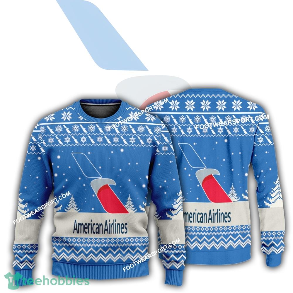New Logo American Airline Festivity Knitted Christmas Sweater Gift Holidays