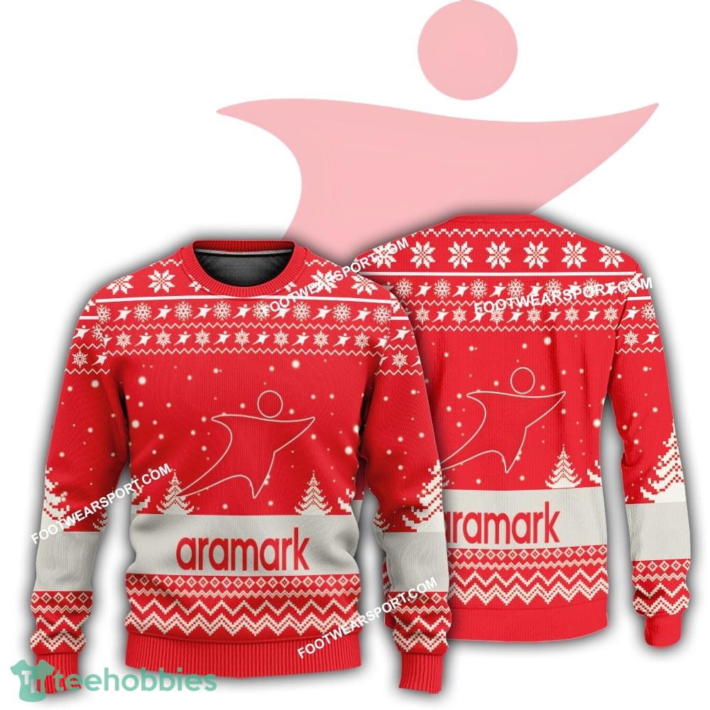 New Logo Aramark Wintertime Knitted Xmas 3D Sweater Gift For Adult