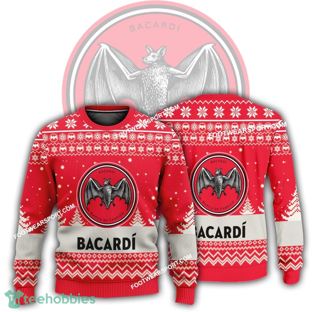 New Logo Bacardi Red Beer Woven Ugly Xmas Sweater Gift For Adult