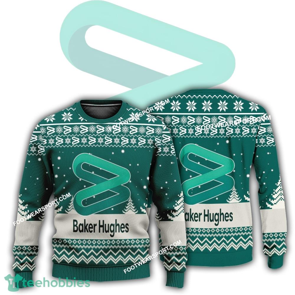 New Logo Baker Hughes Frosty Knitted Christmas 3D Sweater For Men Women