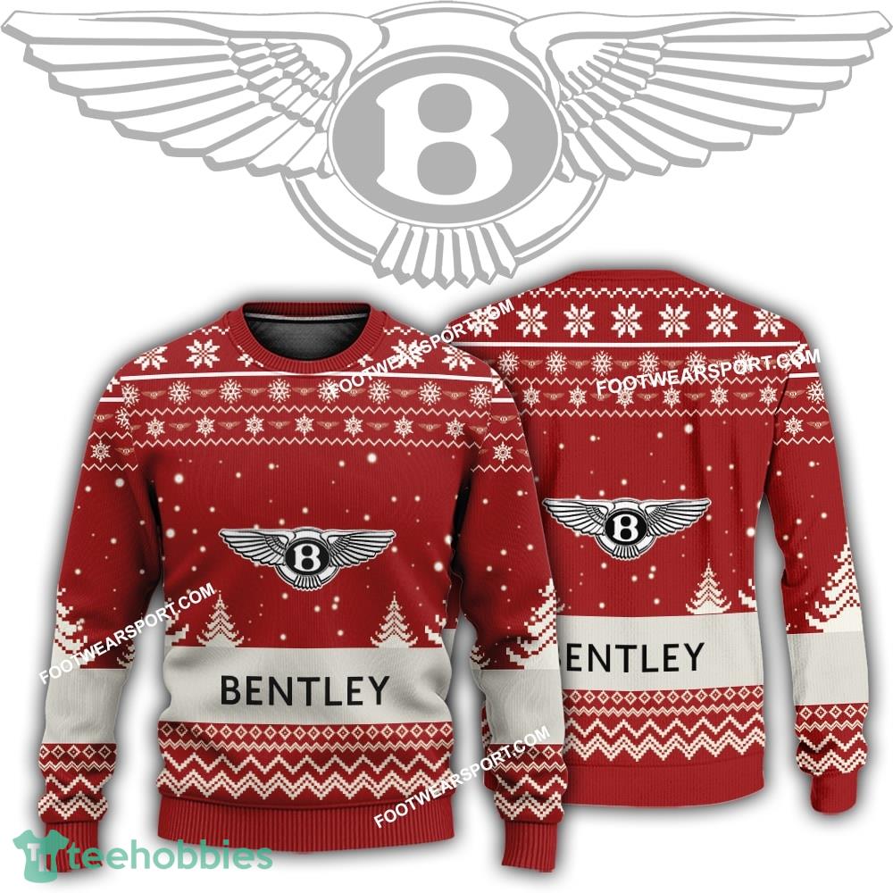 New Logo Bentley Car Racing Green Knitted Christmas Sweater Gift Holidays