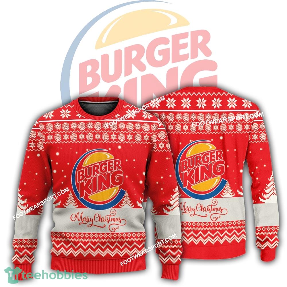 New Logo Burger King Merry-Making Ugly Christmas Sweater Gift For Adult