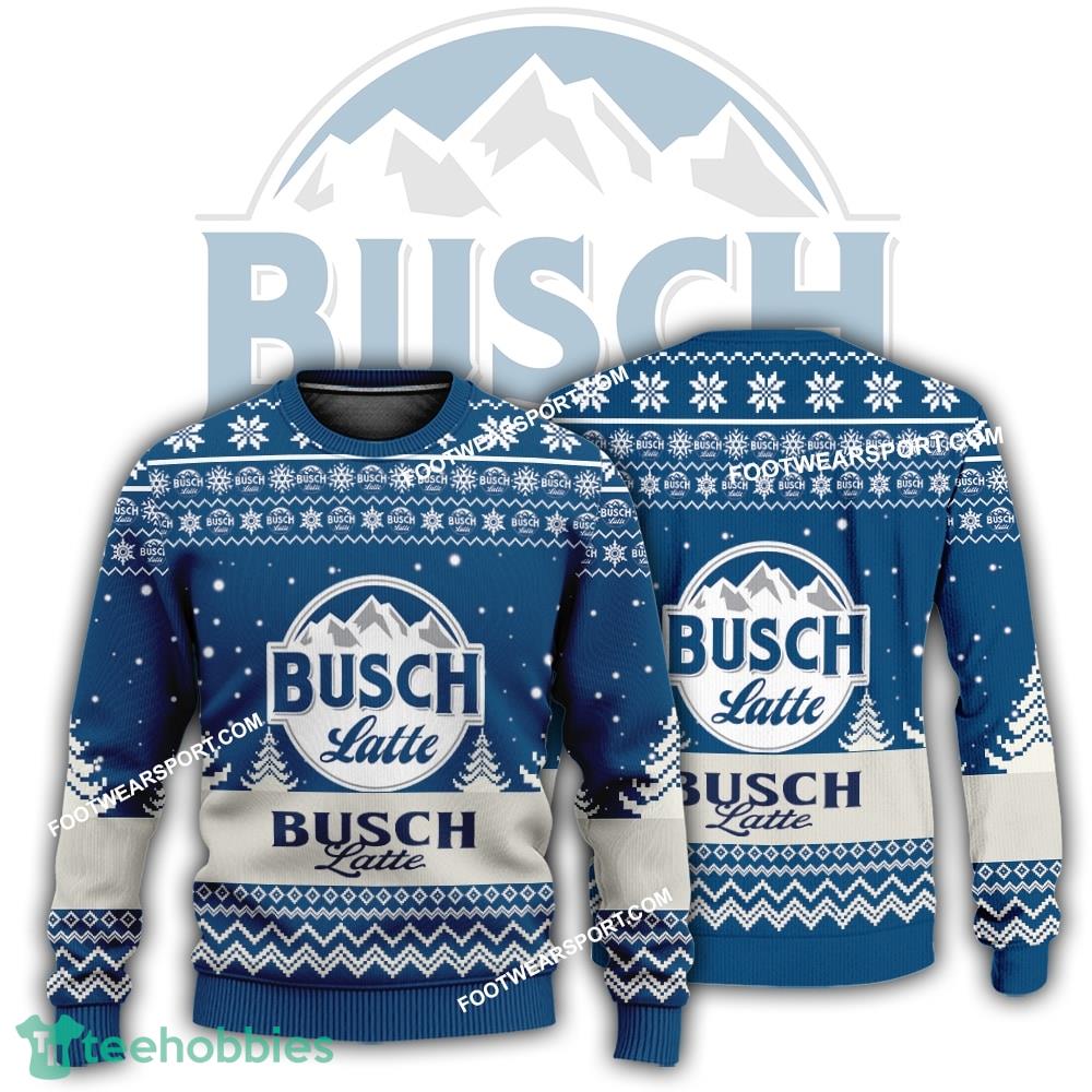 New Logo Busch Latte Beer Holly Ugly Xmas 3D Sweater For Men Women