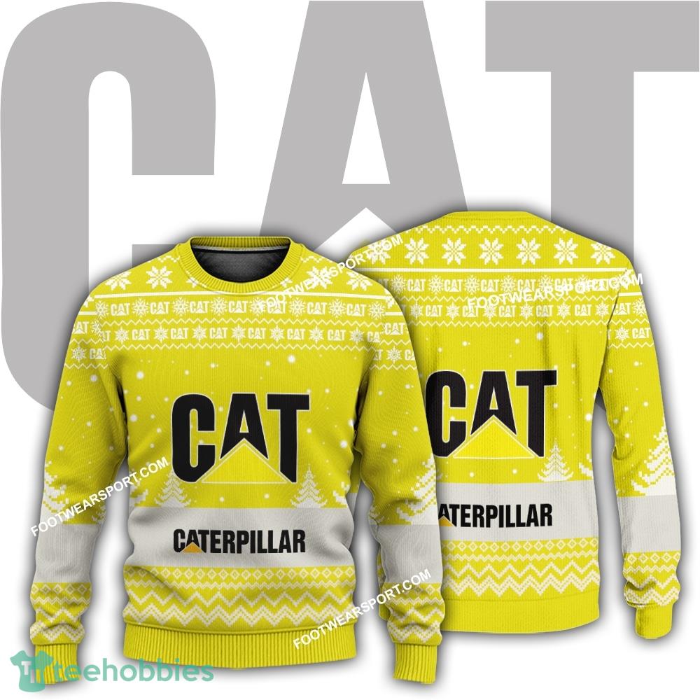New Logo Caterpillar Crochet Ugly Xmas Sweater Gift Holidays
