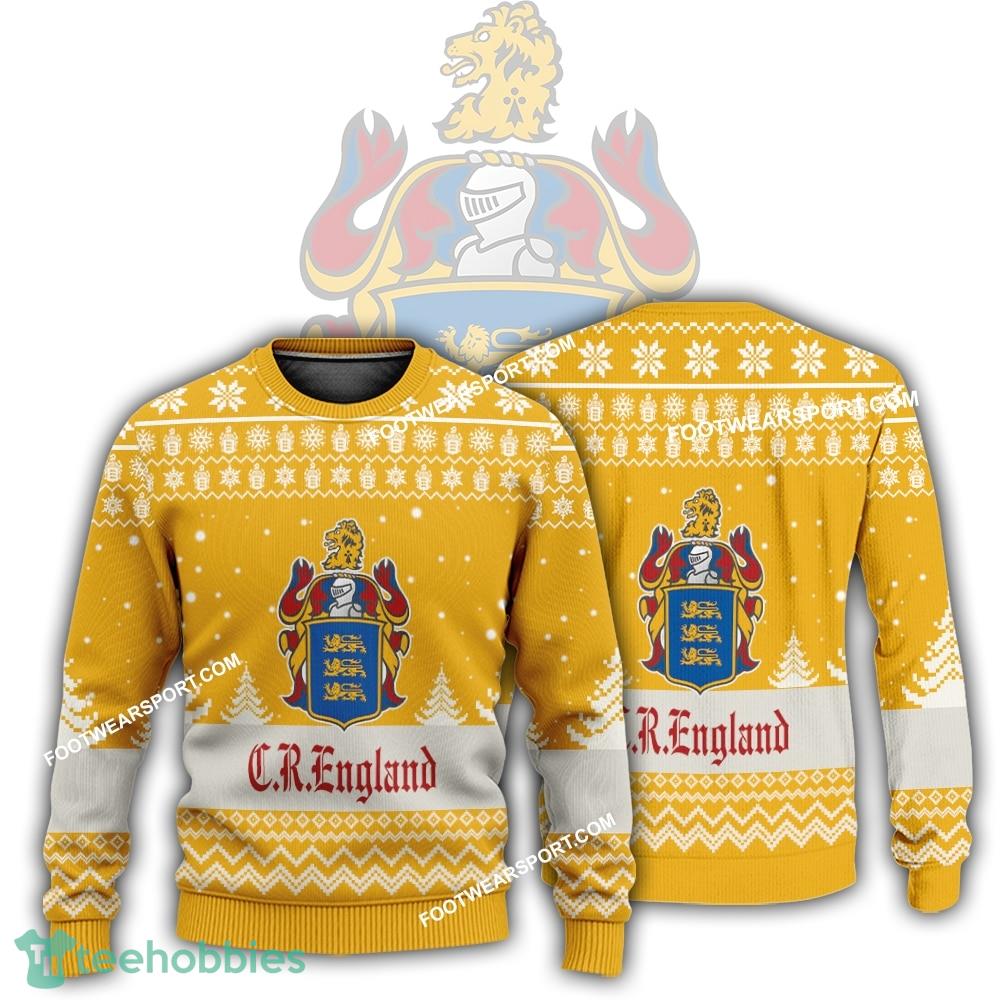 New Logo C.R. England Joyful Knitted Christmas Sweater Gift For Adult