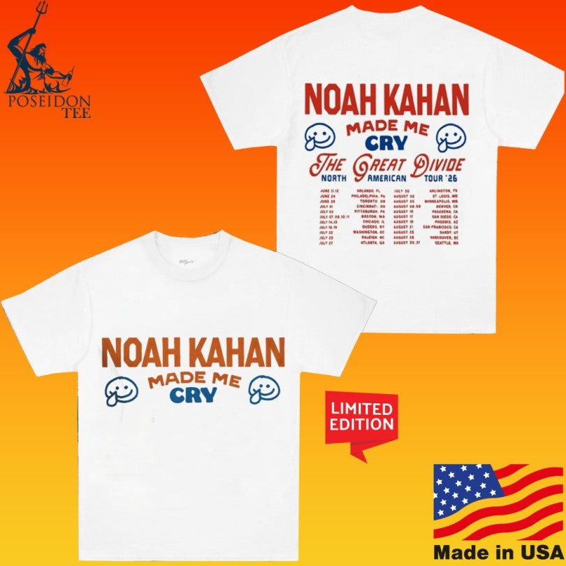 Noah Kahan Made Me Cry Tour 2026 T-shirt