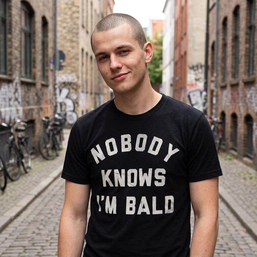 Nobody Knows Im Bald Men's T Shirt