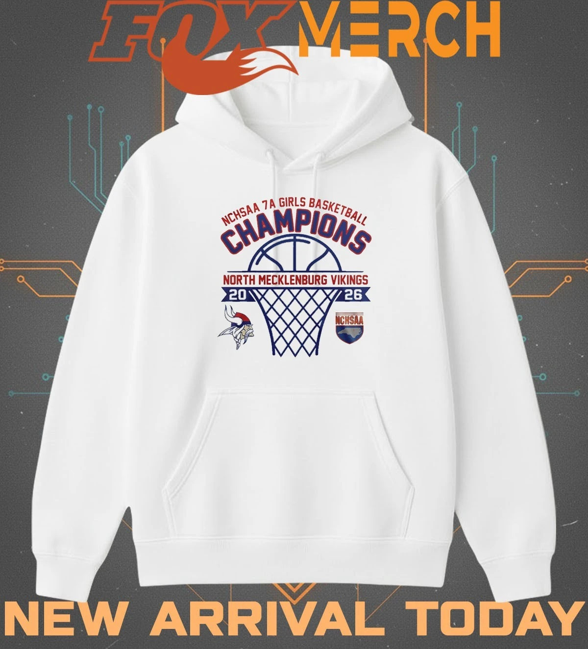 North Mecklenburg Vikings 2026 NCHSAA 7A Girls Basketball Champions t-shirt