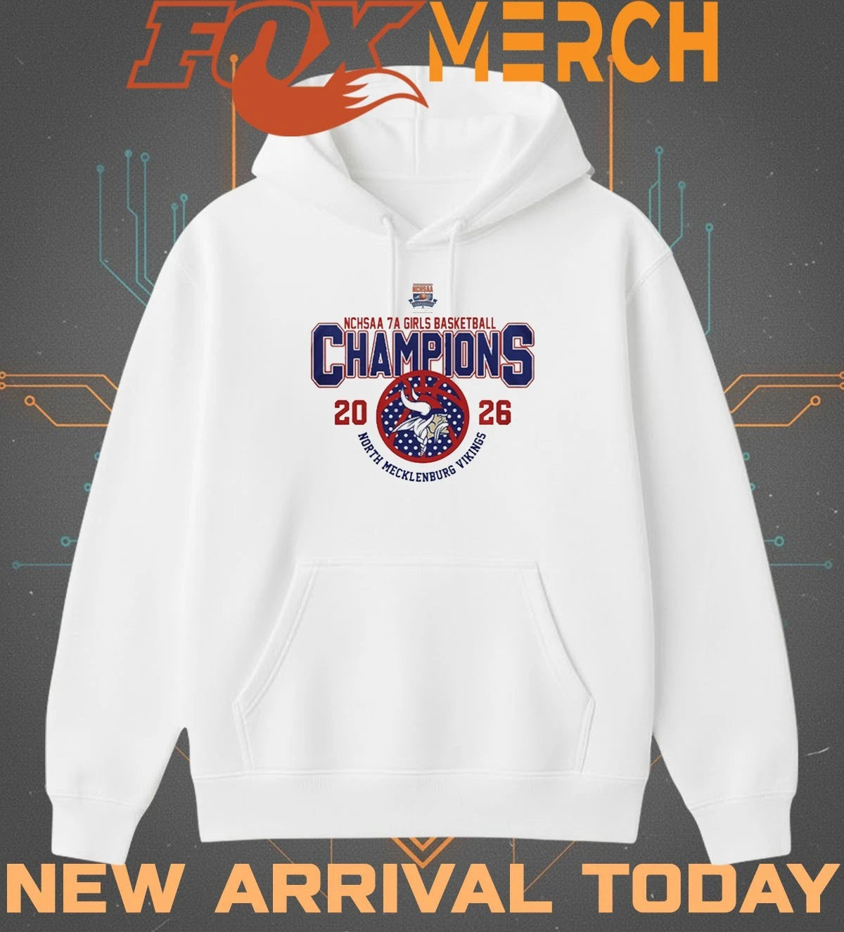 North Mecklenburg Vikings 2026 NCHSAA Girls 7A Basketball Champions t-shirt