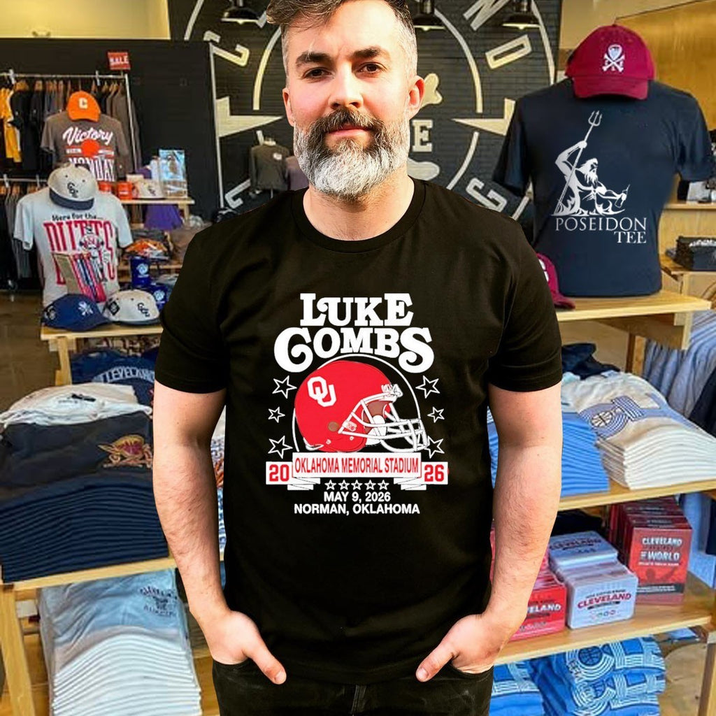Oklahoma Sooners Helmet Luke Combs May 09 2026 Tour Norman Ok T-shirt