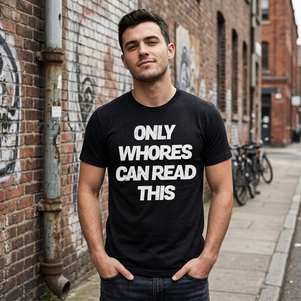 Only Whores Can Read This Men's T Shirt