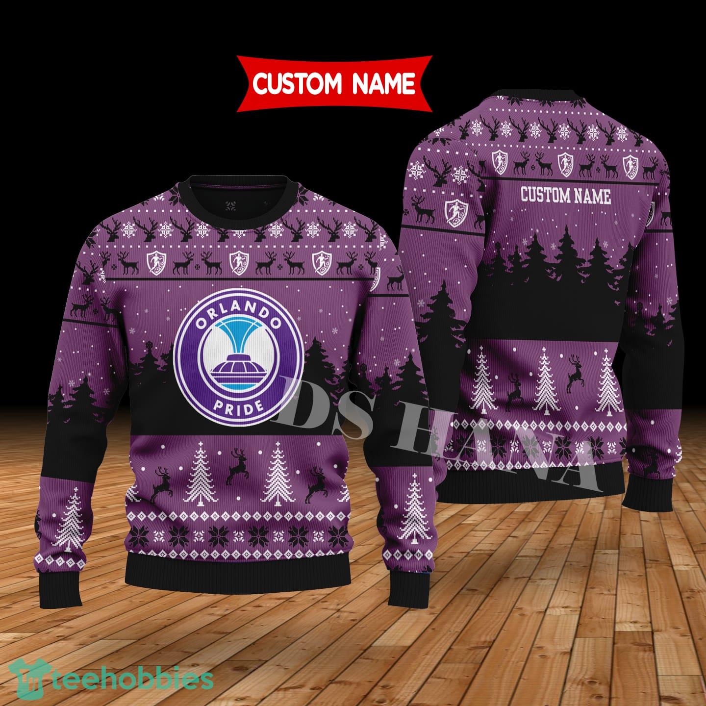 Orlando Pride Custom Name Merry Xmas Sweater For Soccer Sport Team’s Fans Sweater