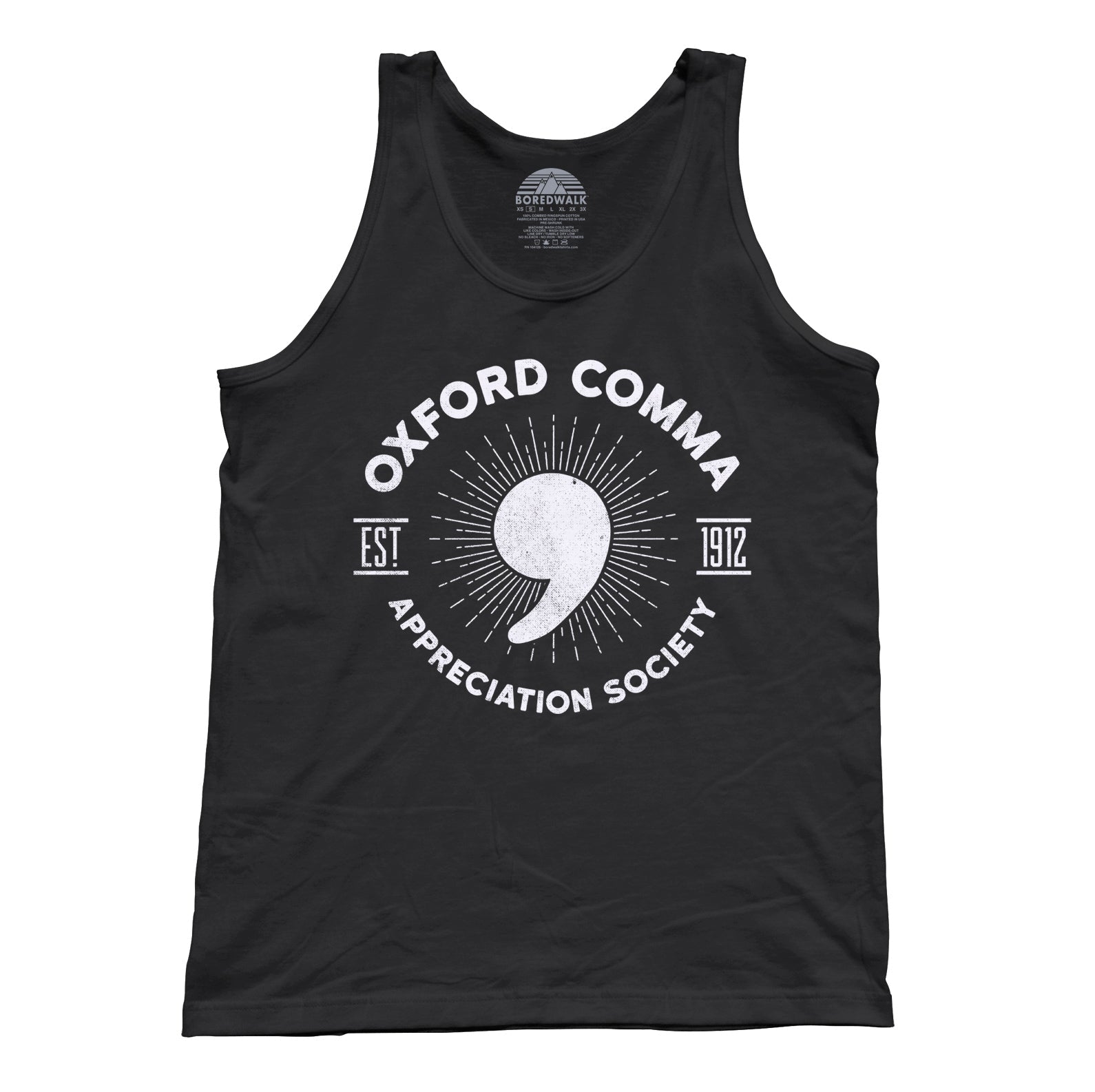 Unisex Oxford Comma Appreciation Society Tank Top